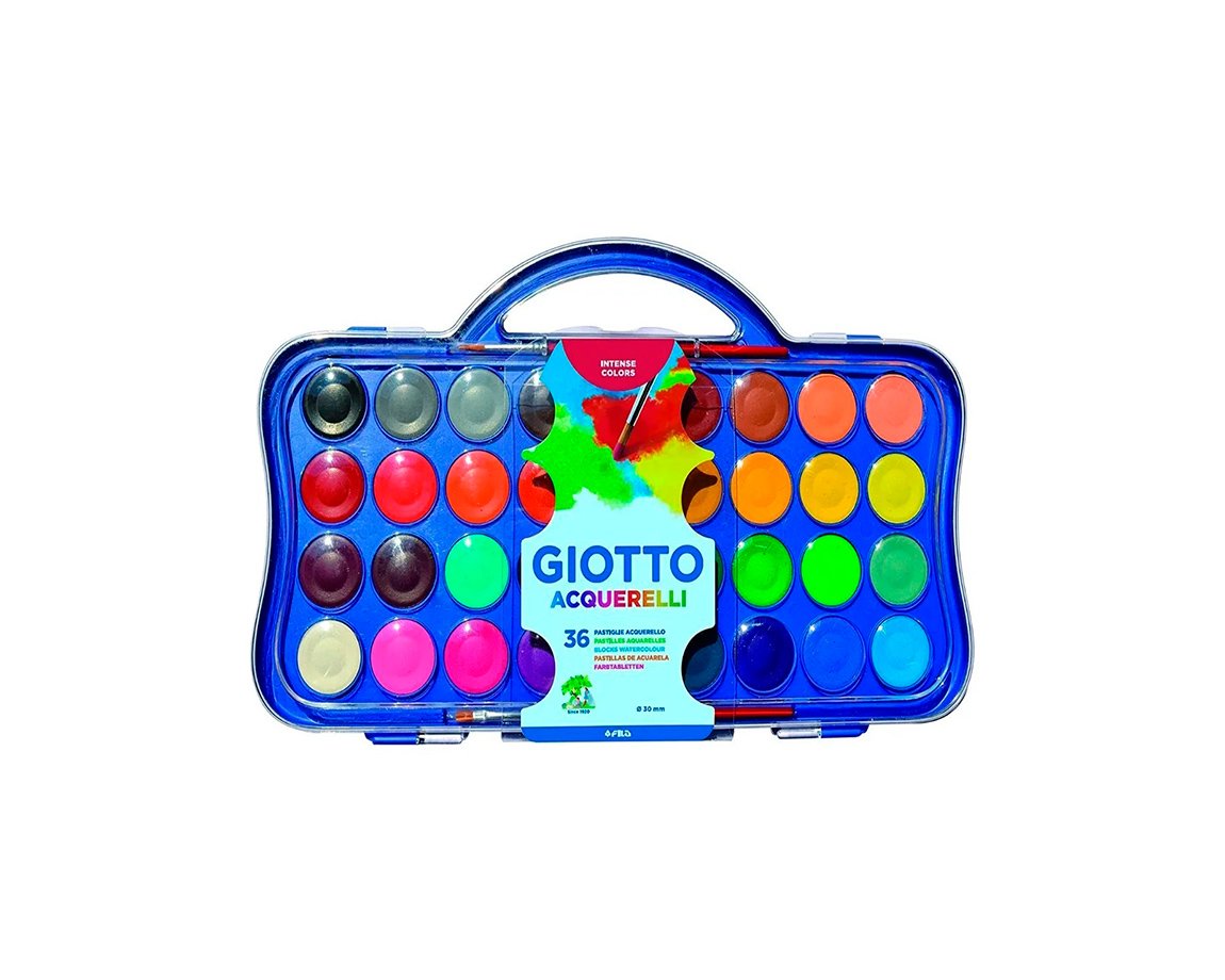 ACUARELA GIOTTO x 36 COL. + PINCEL