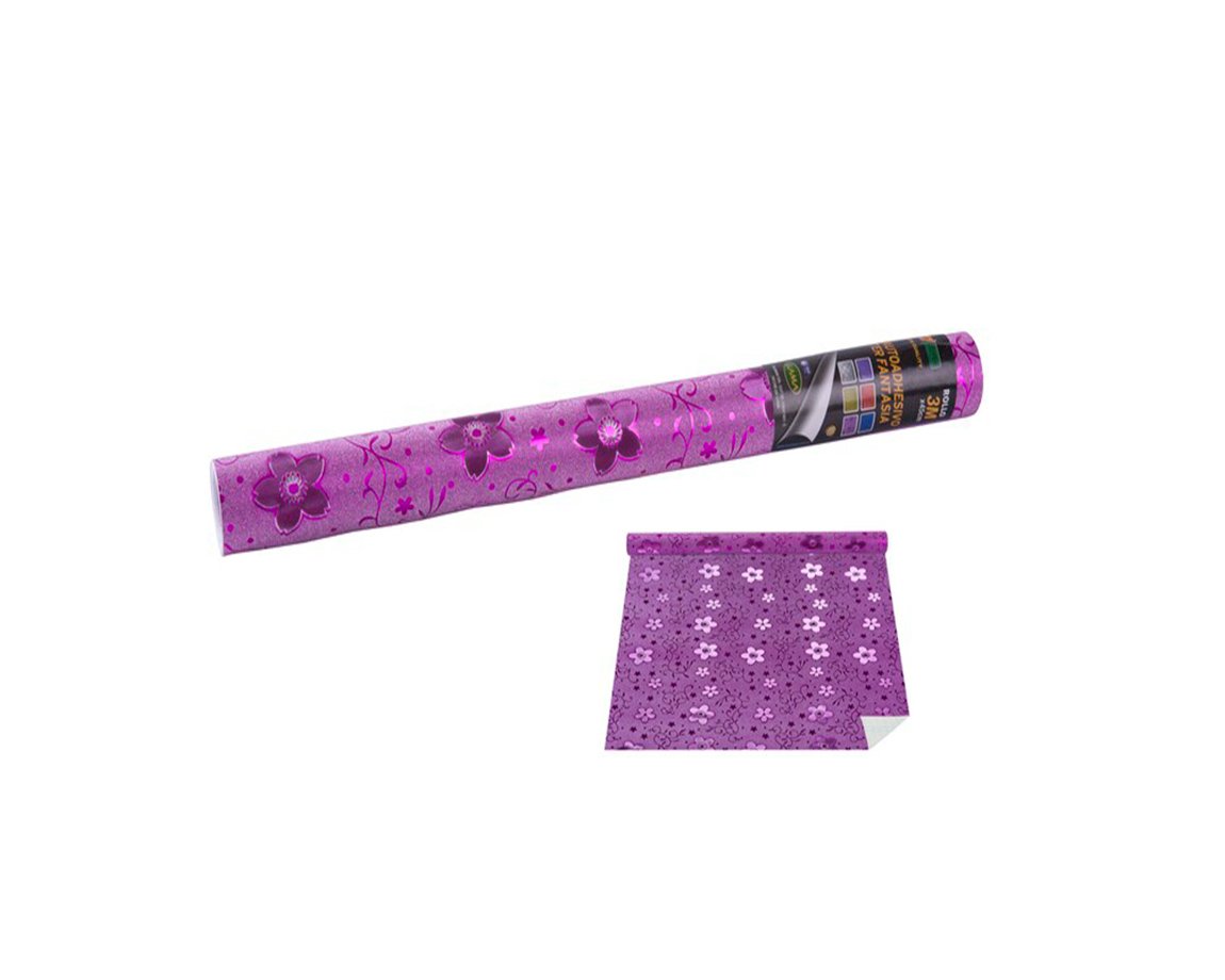 AUTOADHESIVO ROLLO LAMA 604 GLITTER x3M CORAZ. ROJO