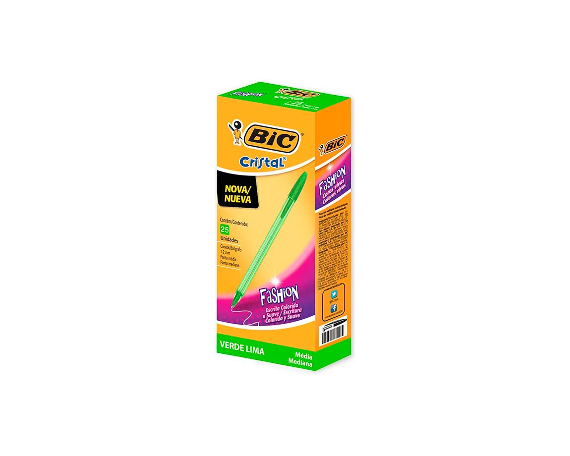 BOLIGRAFO BIC FASHION VERDE LIMA