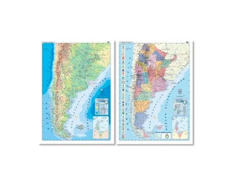 MAPAS PIZARRA MC 90x130 ARGENTINA F/P DOBLE FAZ