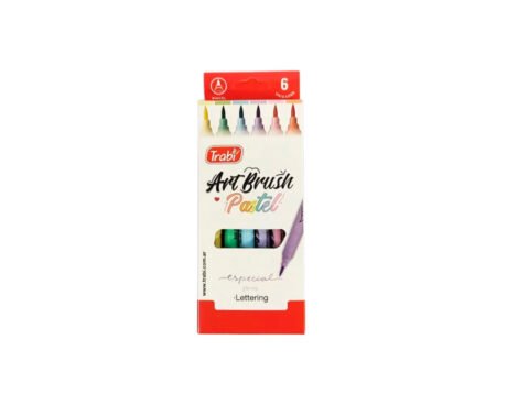 MARCADOR TRABI ART BRUSH PASTEL ESTUCHE x 6 U.