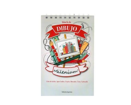 PAPEL DIBUJO MILENIUM 2601 29x42 A3 180 GS x10 HJS.