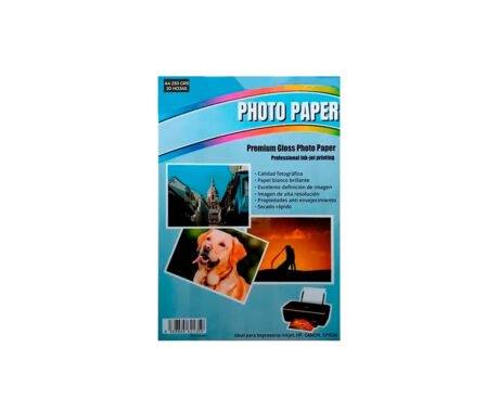 PAPEL ESPECIAL GLOSSY A4 862411 225G 10H INK-JET MICROPORUS