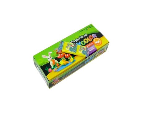 PLASTILINA PLAYCOLOR CAJA x24 BARRAS AMARILLO