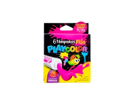 TEMPERA PLAYCOLOR POMO 8ML x 6 U. FLUO SURTIDAS
