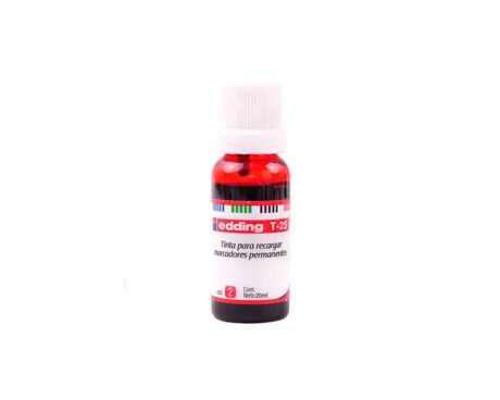TINTA EDDING T25 x20ML P/MARC SOLVENTE ROJO