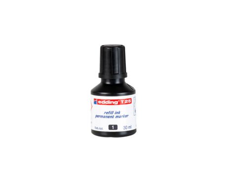 TINTA EDDING T25 x30ML P/MARC SOLVENTE NEGRO