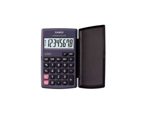 CALCULADORAS CASIO LC401LV BOLSILLO 8 DIG. NEGRA