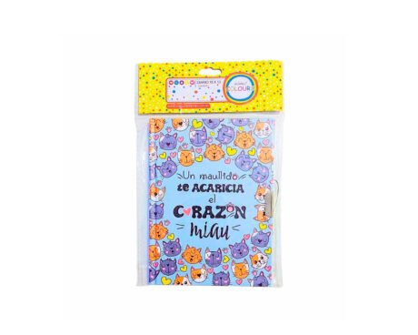 DIARIO INTIMO 26485 COLOURS MIAU 18x13CM