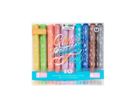 RESALTADOR MOOVING COLORING 3051605 METALICOS GLITTER X 5
