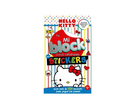 LIBROS VERTICE 6353 HELLO KITTY MI BLOCK PARA COLOREAR