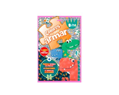 LIBROS VERTICE 6500 COLORES PARA ARMAR DINO
